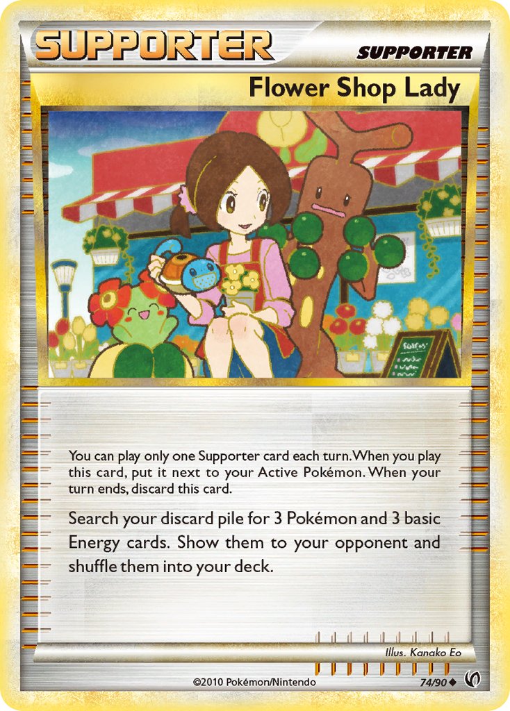 Flower Shop Lady (74/90) [HeartGold & SoulSilver: Undaunted] - Dark Crystal Cards