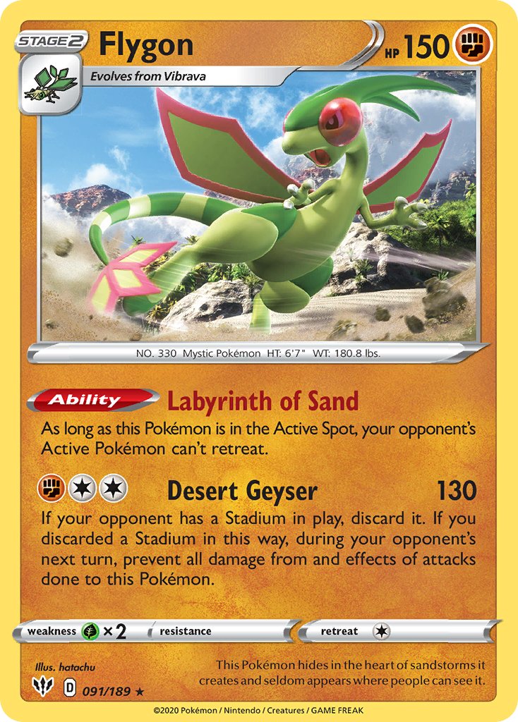 Flygon (091/189) [Sword & Shield: Darkness Ablaze] - Dark Crystal Cards