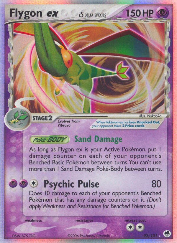 Flygon ex (92/101) (Delta Species) [EX: Dragon Frontiers] - Dark Crystal Cards