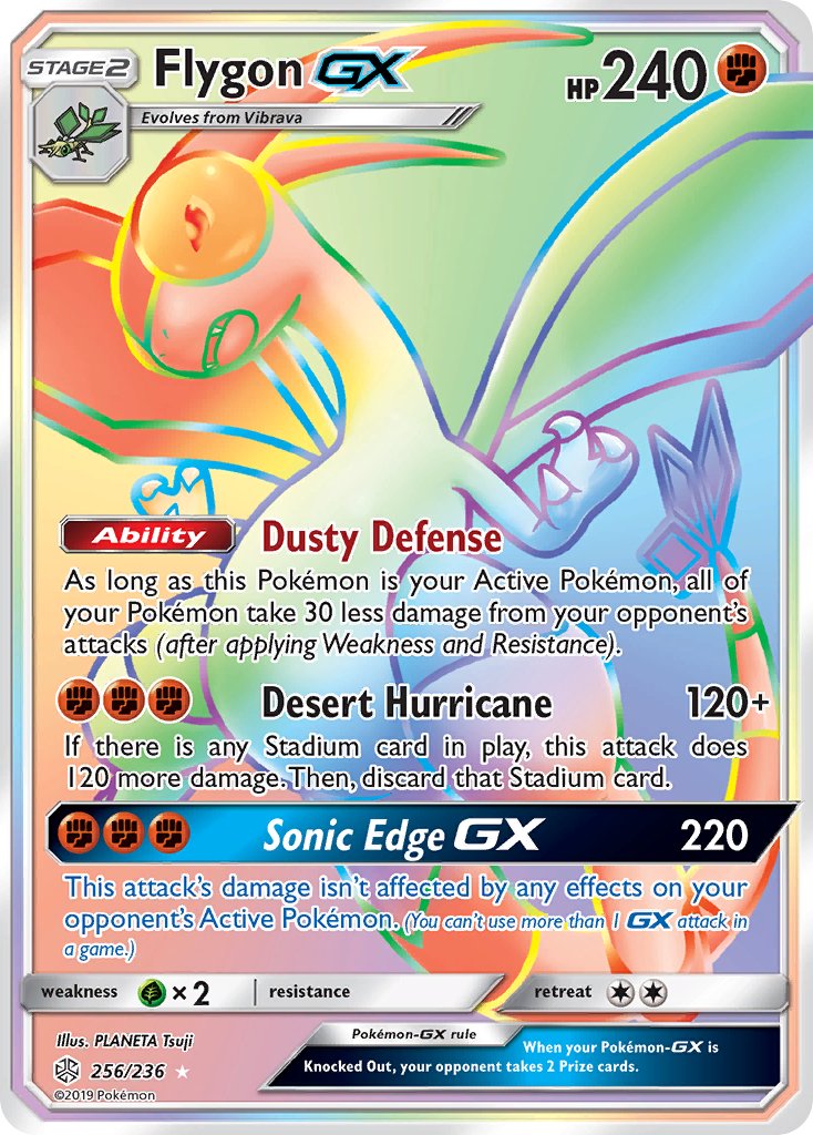 Flygon GX (256/236) [Sun & Moon: Cosmic Eclipse] - Dark Crystal Cards