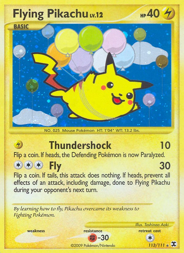Flying Pikachu (113/111) [Platinum: Rising Rivals] - Dark Crystal Cards