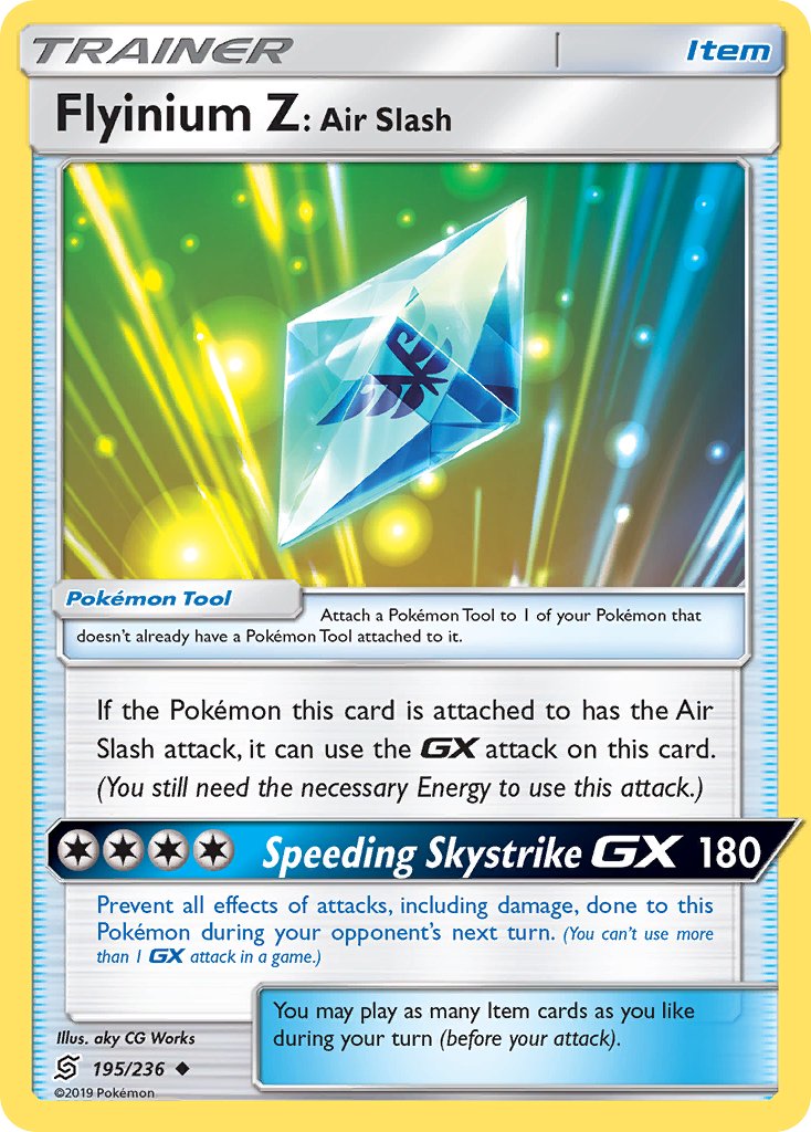 Flyinium Z: Air Slash (195/236) [Sun & Moon: Unified Minds] - Dark Crystal Cards