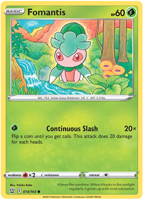 Fomantis (014/163) [Sword & Shield: Battle Styles] - Dark Crystal Cards