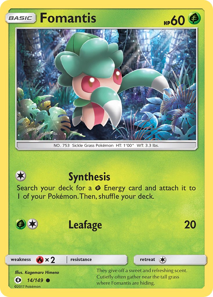 Fomantis (14/149) [Sun & Moon: Base Set] - Dark Crystal Cards