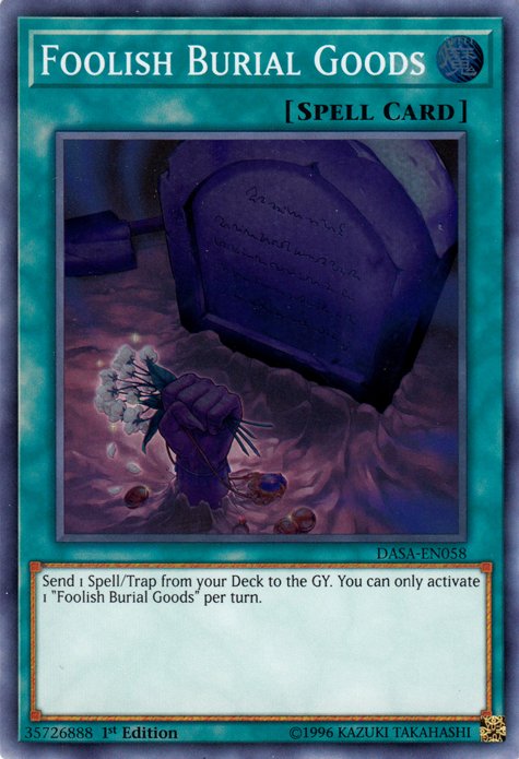 Foolish Burial Goods [DASA - EN058] Super Rare - Dark Crystal Cards