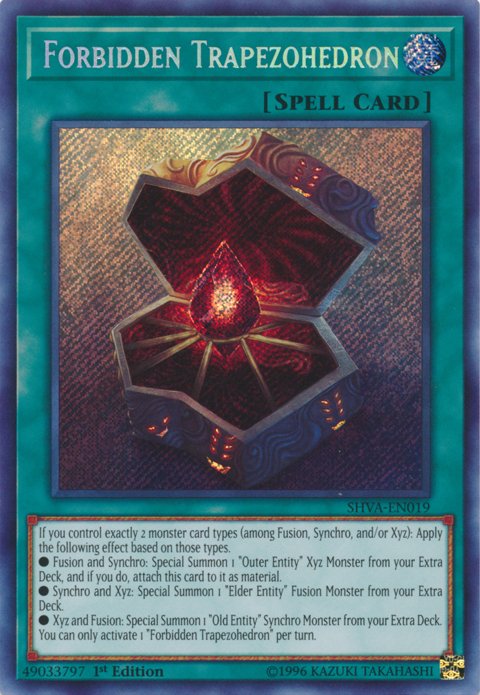 Forbidden Trapezohedron [SHVA - EN019] Secret Rare - Dark Crystal Cards