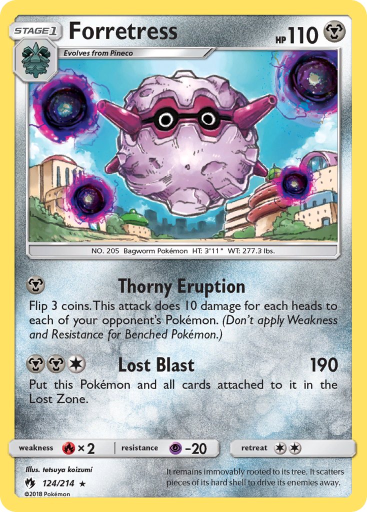 Forretress (124/214) [Sun & Moon: Lost Thunder] - Dark Crystal Cards