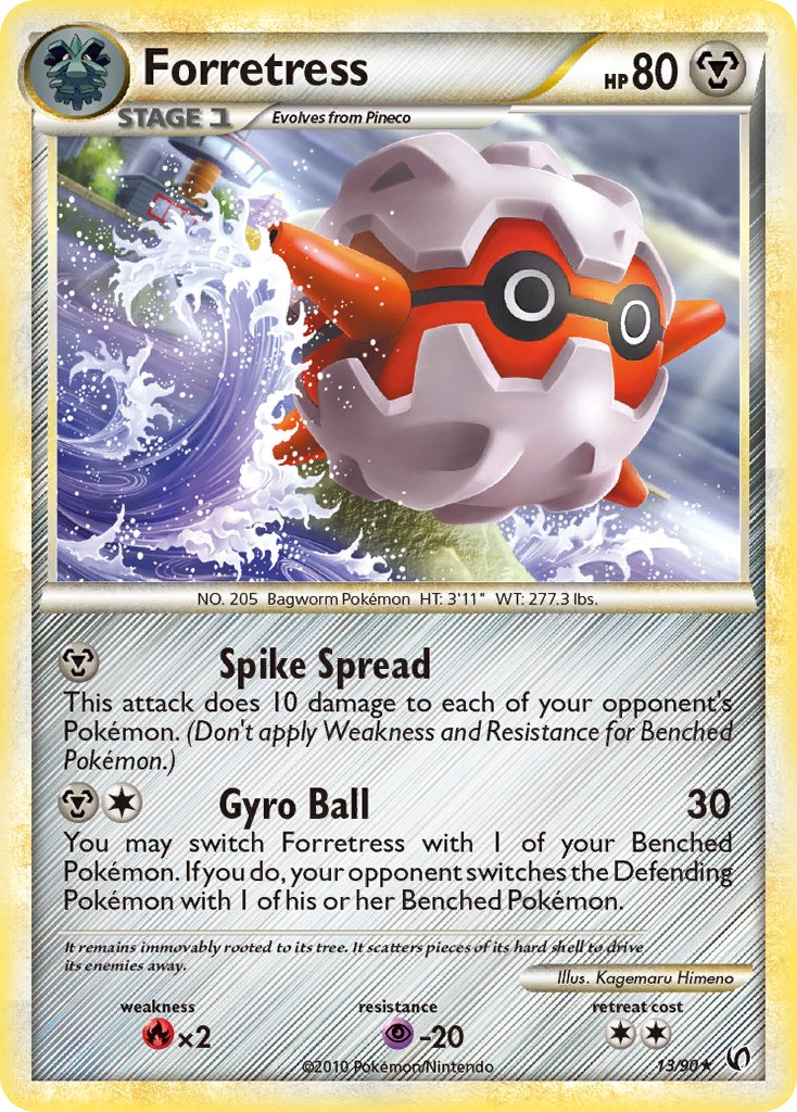 Forretress (13/90) [HeartGold & SoulSilver: Undaunted] - Dark Crystal Cards