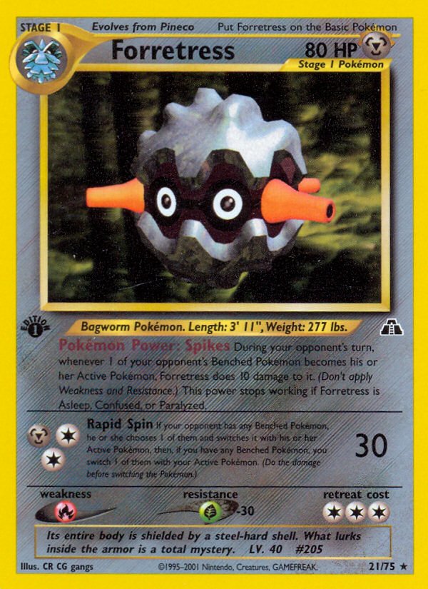 Forretress (21/75) [Neo Discovery 1st Edition] - Dark Crystal Cards