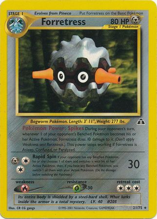 Forretress (21/75) [Neo Discovery Unlimited] - Dark Crystal Cards
