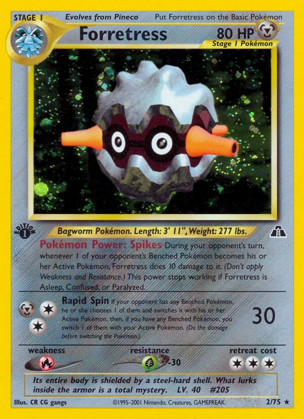 Forretress (2/75) [Neo Discovery 1st Edition] - Dark Crystal Cards