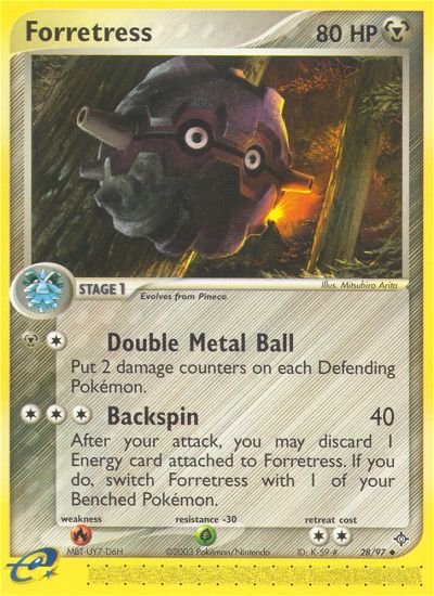 Forretress (28/97) [EX: Dragon] - Dark Crystal Cards