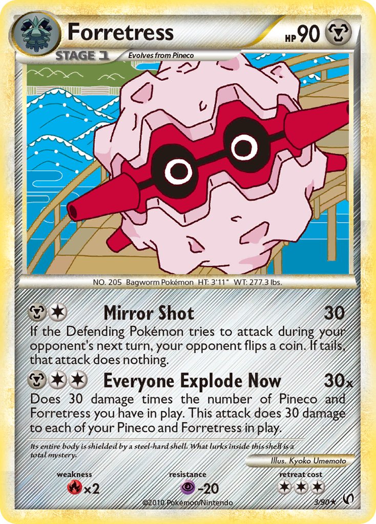 Forretress (3/90) [HeartGold & SoulSilver: Undaunted] - Dark Crystal Cards