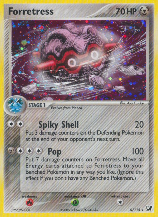 Forretress (6/115) [EX: Unseen Forces] - Dark Crystal Cards