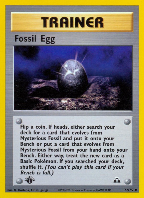 Fossil Egg (72/75) [Neo Discovery 1st Edition] - Dark Crystal Cards