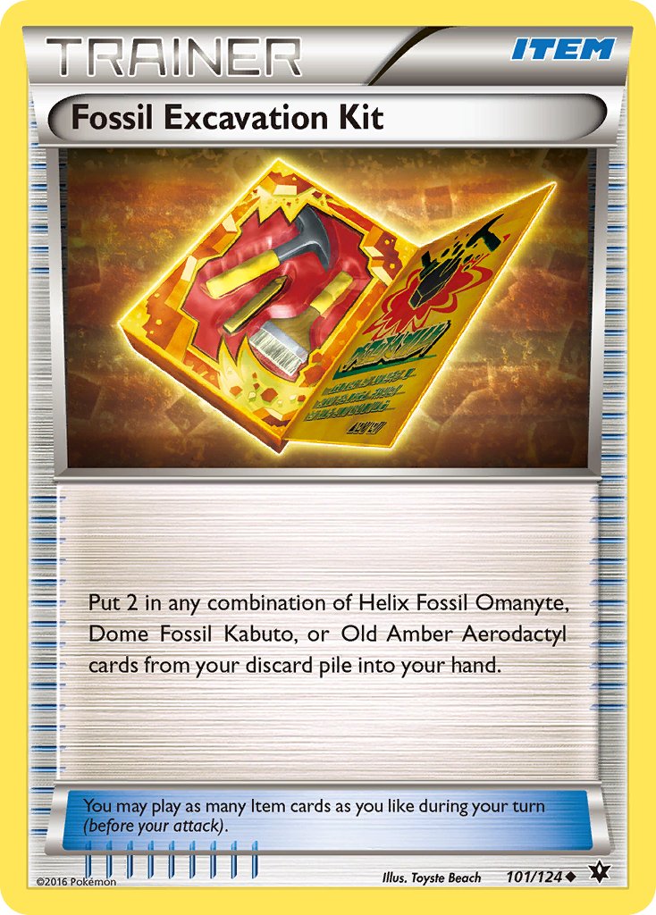 Fossil Excavation Kit (101/124) [XY: Fates Collide] - Dark Crystal Cards