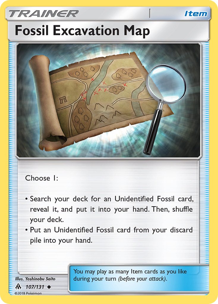 Fossil Excavation Map (107/131) [Sun & Moon: Forbidden Light] - Dark Crystal Cards