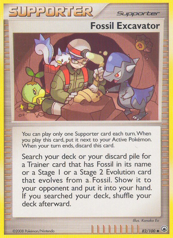 Fossil Excavator (82/100) [Diamond & Pearl: Majestic Dawn] - Dark Crystal Cards