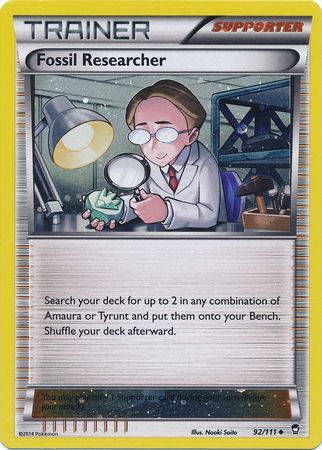 Fossil Researcher (92/111) (Cosmos Holo) [XY: Furious Fists] - Dark Crystal Cards