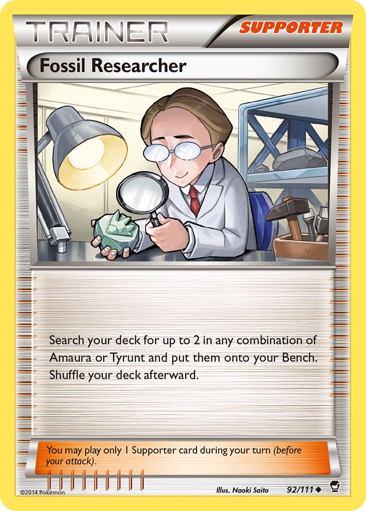 Fossil Researcher (92/111) [XY: Furious Fists] - Dark Crystal Cards