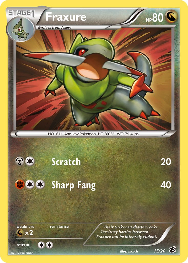 Fraxure (15/20) [Black & White: Dragon Vault] - Dark Crystal Cards
