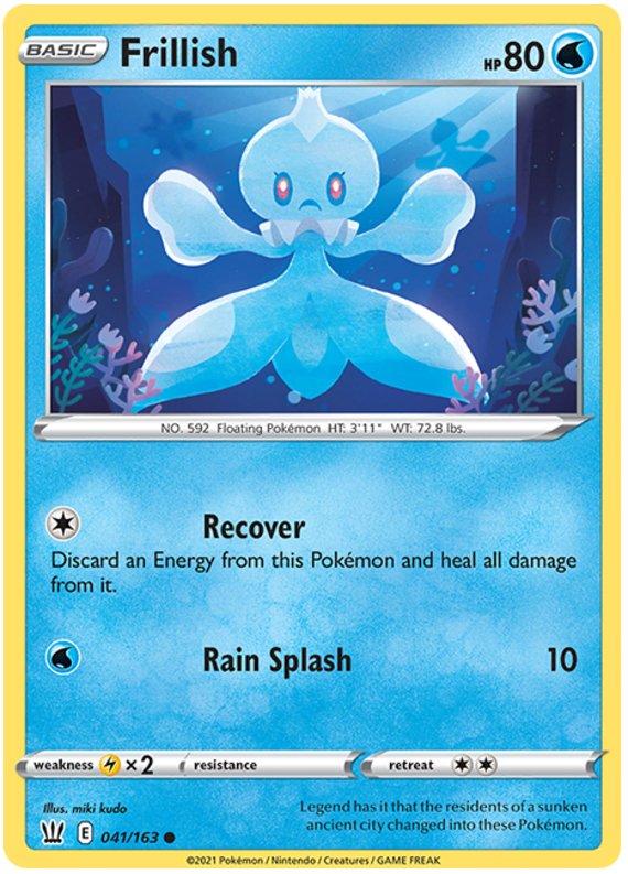 Frillish (041/163) [Sword & Shield: Battle Styles] - Dark Crystal Cards