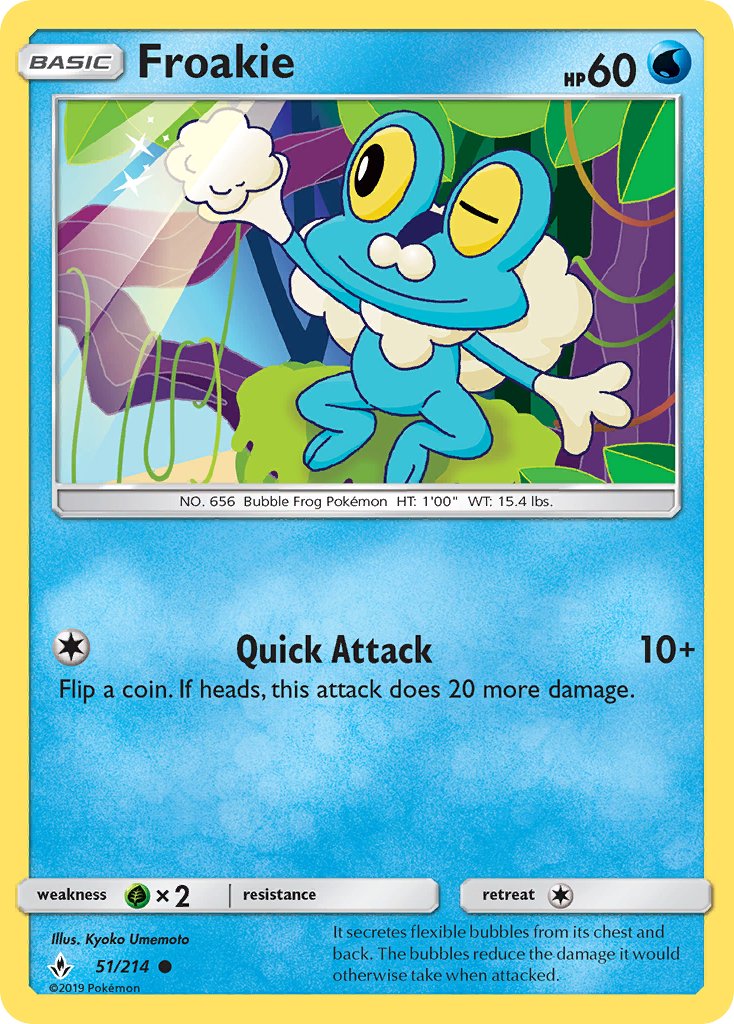 Froakie (51/214) [Sun & Moon: Unbroken Bonds] - Dark Crystal Cards