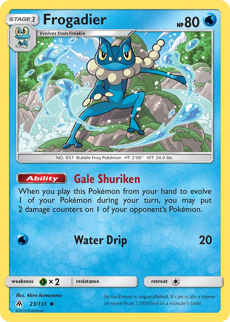 Frogadier (23/131) [Sun & Moon: Forbidden Light] - Dark Crystal Cards