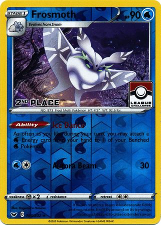 Frosmoth (064/202) (League Promo 2nd Place) [Sword & Shield: Base Set] - Dark Crystal Cards