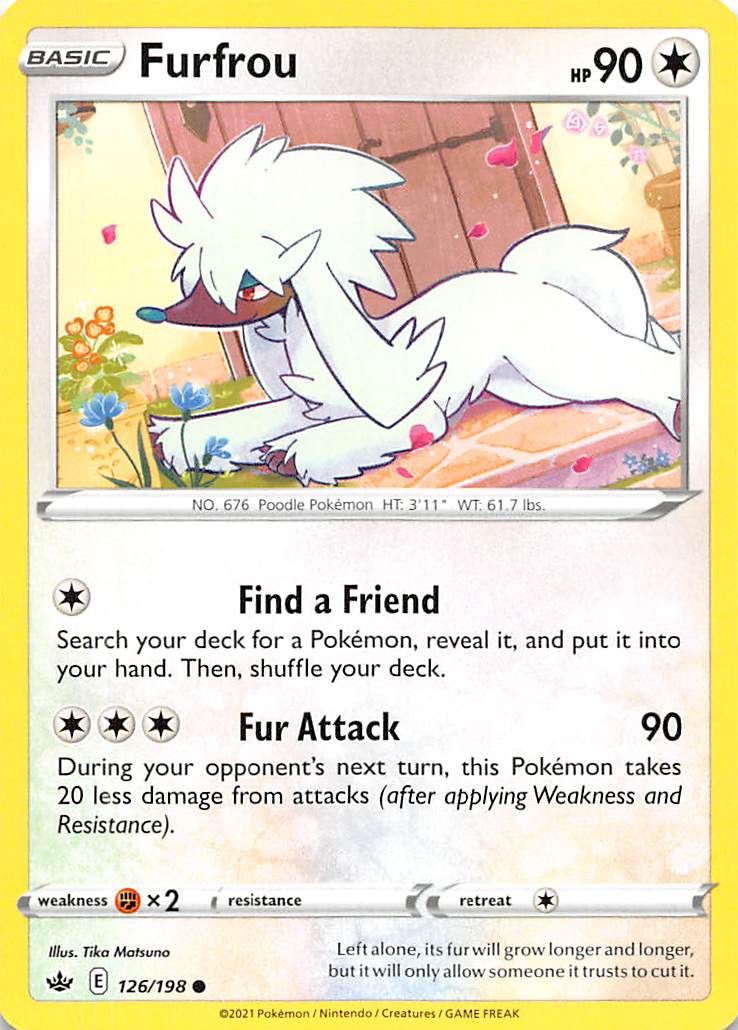 Furfrou (126/198) [Sword & Shield: Chilling Reign] - Dark Crystal Cards