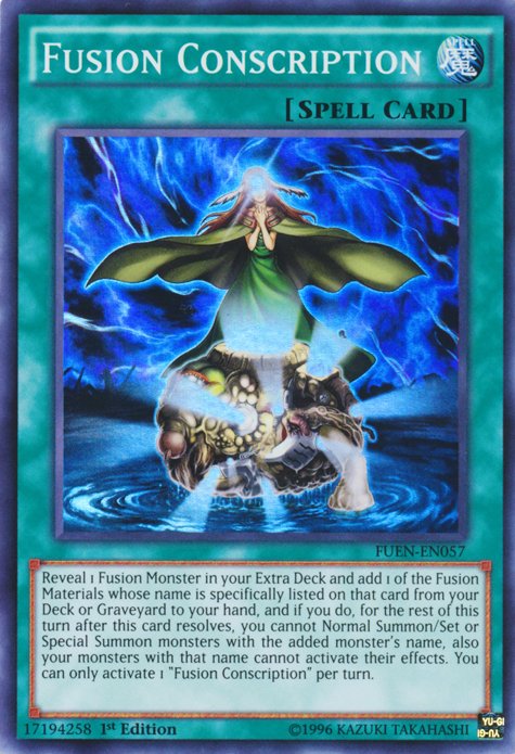 Fusion Conscription [FUEN - EN057] Super Rare - Dark Crystal Cards