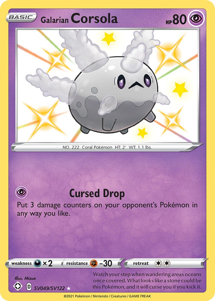 Galarian Corsola (SV049/SV122) [Sword & Shield: Shining Fates] - Dark Crystal Cards
