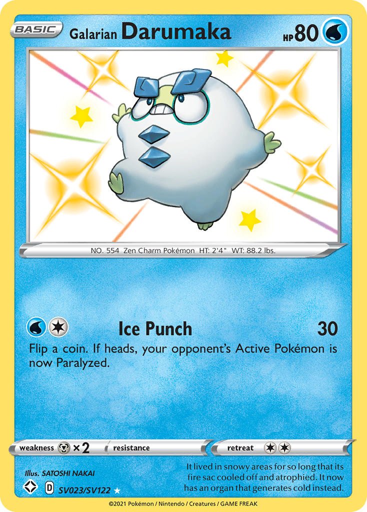 Galarian Darumaka (SV023/SV122) [Sword & Shield: Shining Fates] - Dark Crystal Cards