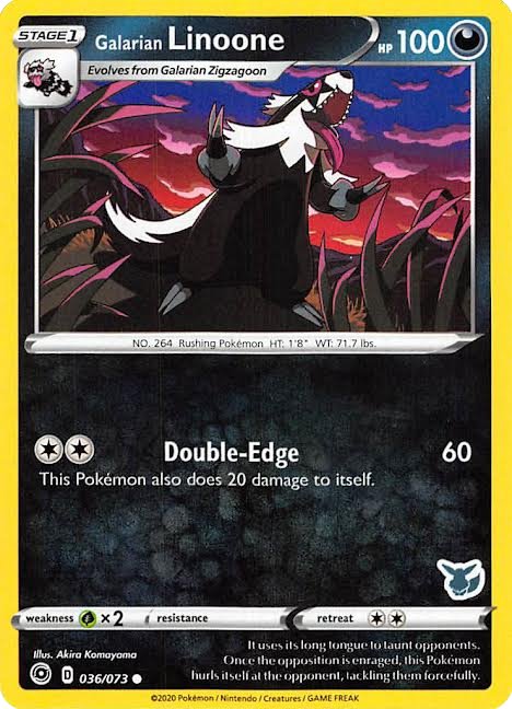 Galarian Linoone (036/073) (Eevee Deck) [Battle Academy 2022] - Dark Crystal Cards