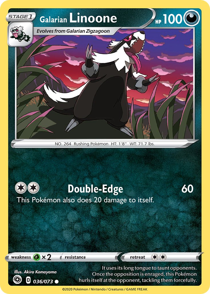 Galarian Linoone (036/073) [Sword & Shield: Champion's Path] - Dark Crystal Cards
