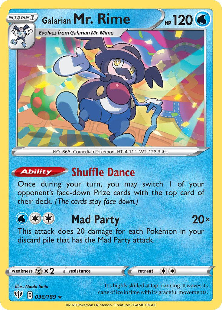 Galarian Mr. Rime (036/189) [Sword & Shield: Darkness Ablaze] - Dark Crystal Cards