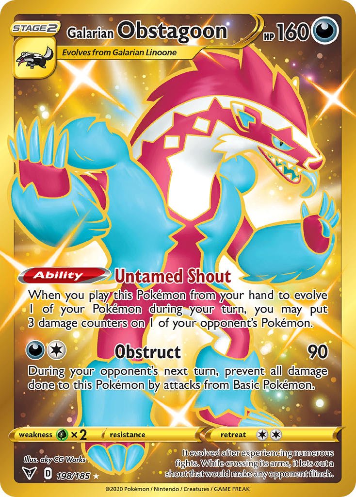 Galarian Obstagoon (198/185) [Sword & Shield: Vivid Voltage] - Dark Crystal Cards