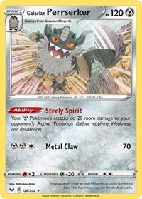 Galarian Perrserker (128/202) (Theme Deck Exclusive) [Sword & Shield: Base Set] - Dark Crystal Cards