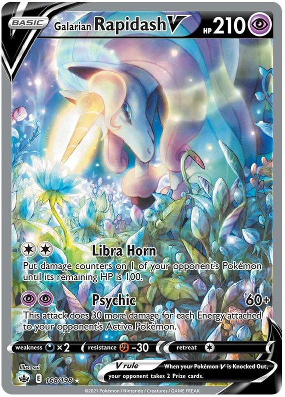 Galarian Rapidash V (168/198) [Sword & Shield: Chilling Reign] - Dark Crystal Cards
