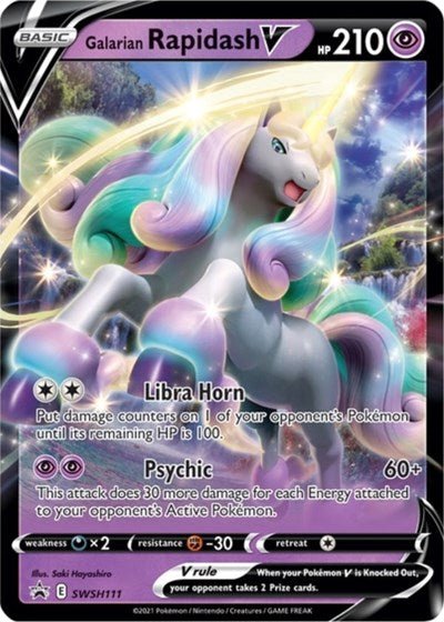 Galarian Rapidash V (SWSH111) [Sword & Shield: Black Star Promos] - Dark Crystal Cards