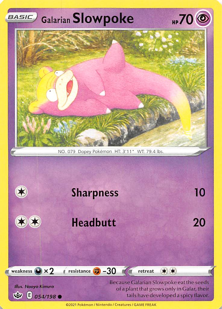 Galarian Slowpoke (054/198) [Sword & Shield: Chilling Reign] - Dark Crystal Cards