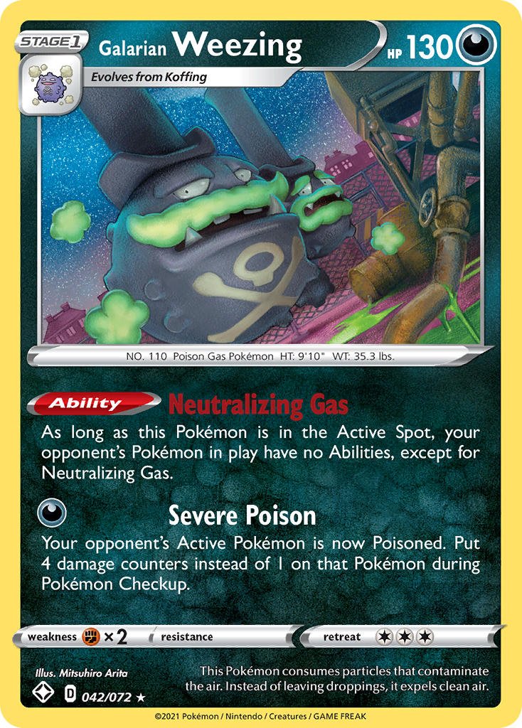 Galarian Weezing (042/072) [Sword & Shield: Shining Fates] - Dark Crystal Cards