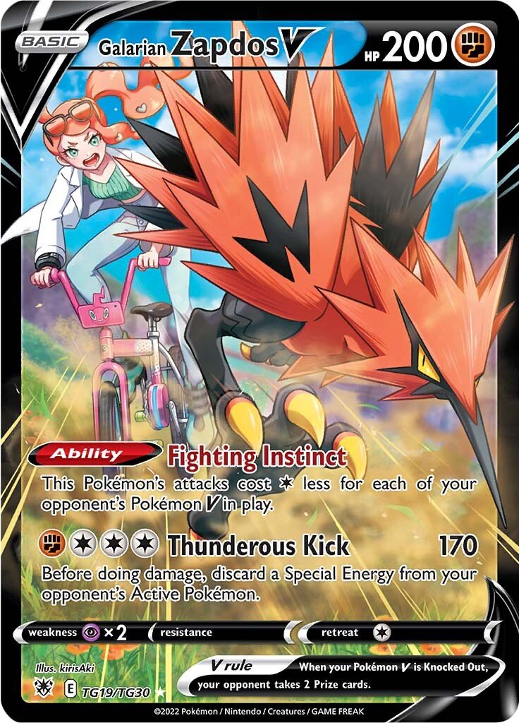 Galarian Zapdos V (TG19/TG30) [Sword & Shield: Astral Radiance] - Dark Crystal Cards