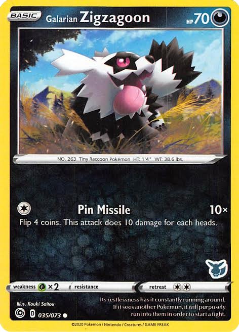 Galarian Zigzagoon (035/073) (Eevee Deck) [Battle Academy 2022] - Dark Crystal Cards