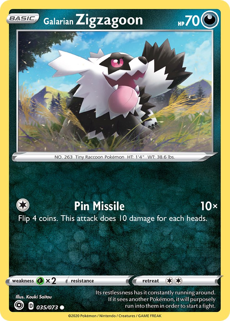 Galarian Zigzagoon (035/073) [Sword & Shield: Champion's Path] - Dark Crystal Cards