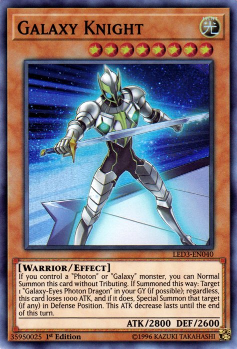 Galaxy Knight [LED3 - EN040] Super Rare - Dark Crystal Cards