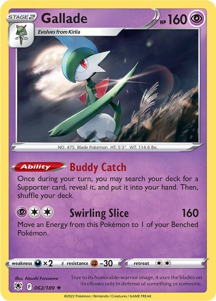 Gallade (062/189) [Sword & Shield: Astral Radiance] - Dark Crystal Cards