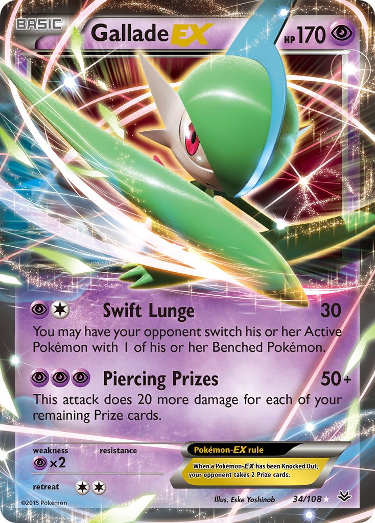 Gallade EX (34/108) [XY: Roaring Skies] - Dark Crystal Cards