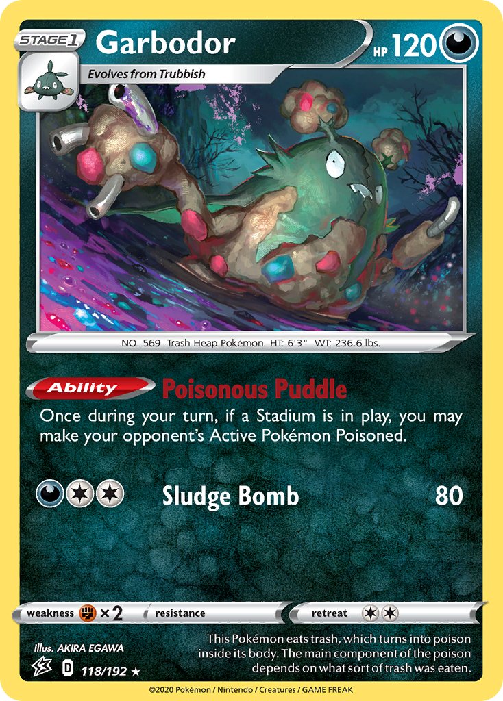 Garbodor (118/192) [Sword & Shield: Rebel Clash] - Dark Crystal Cards