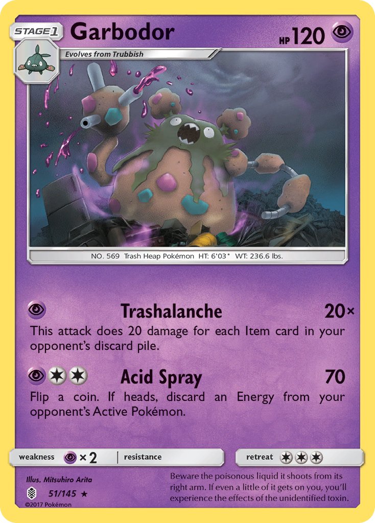 Garbodor (51/145) [Sun & Moon: Guardians Rising] - Dark Crystal Cards